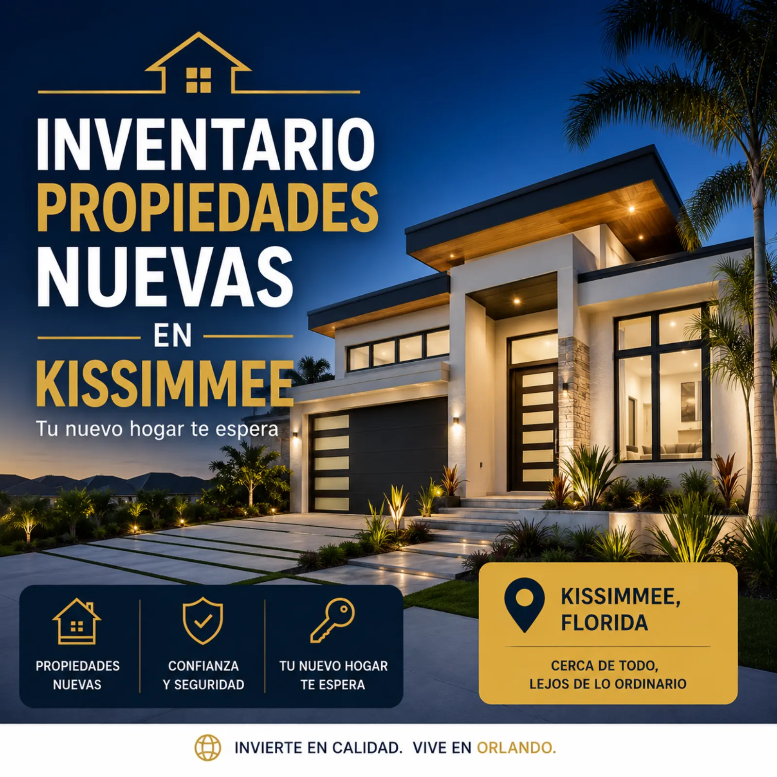 Inventario de propiedades nuevas en Kissimmee, Florida