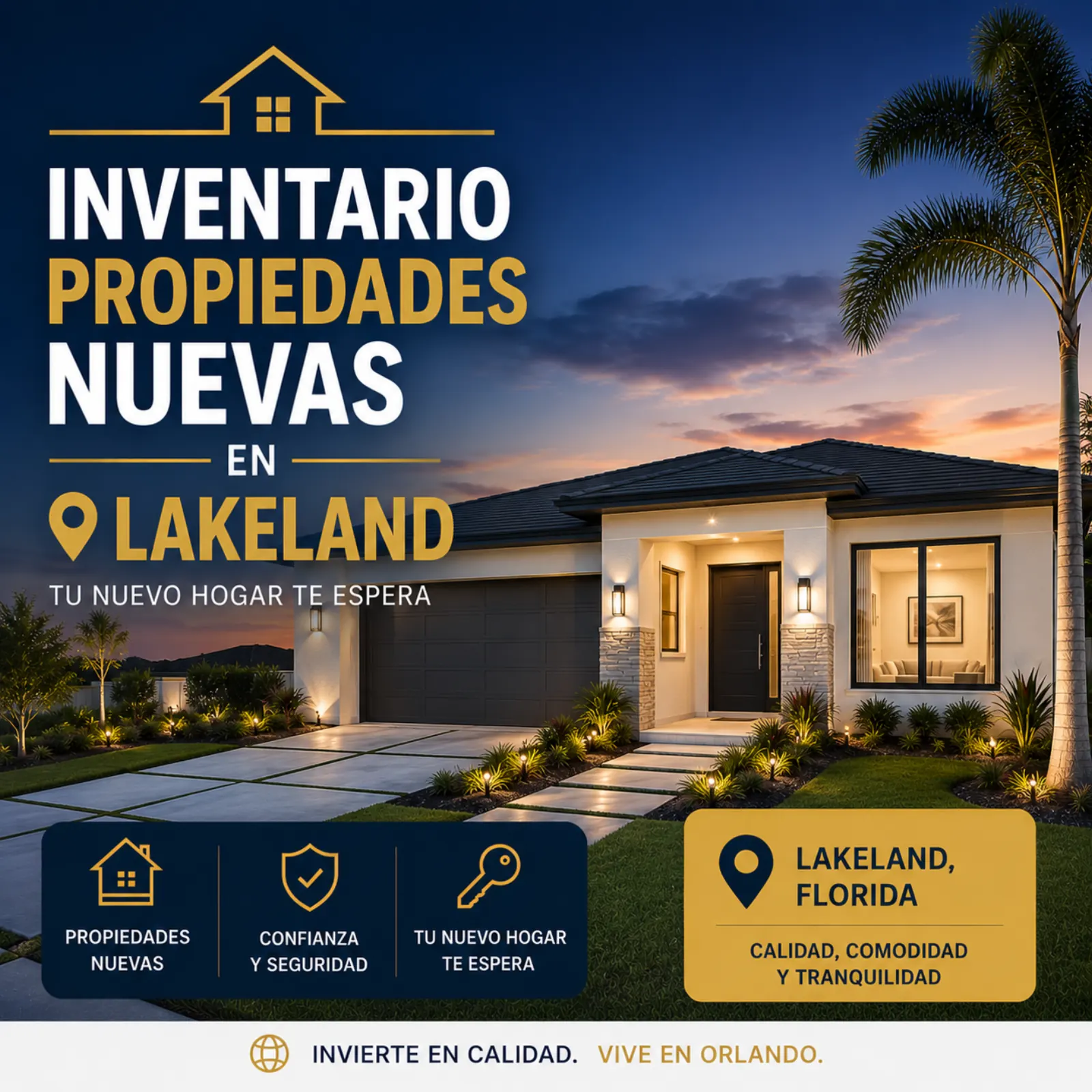 Inventario de propiedades nuevas en Lakeland, Florida